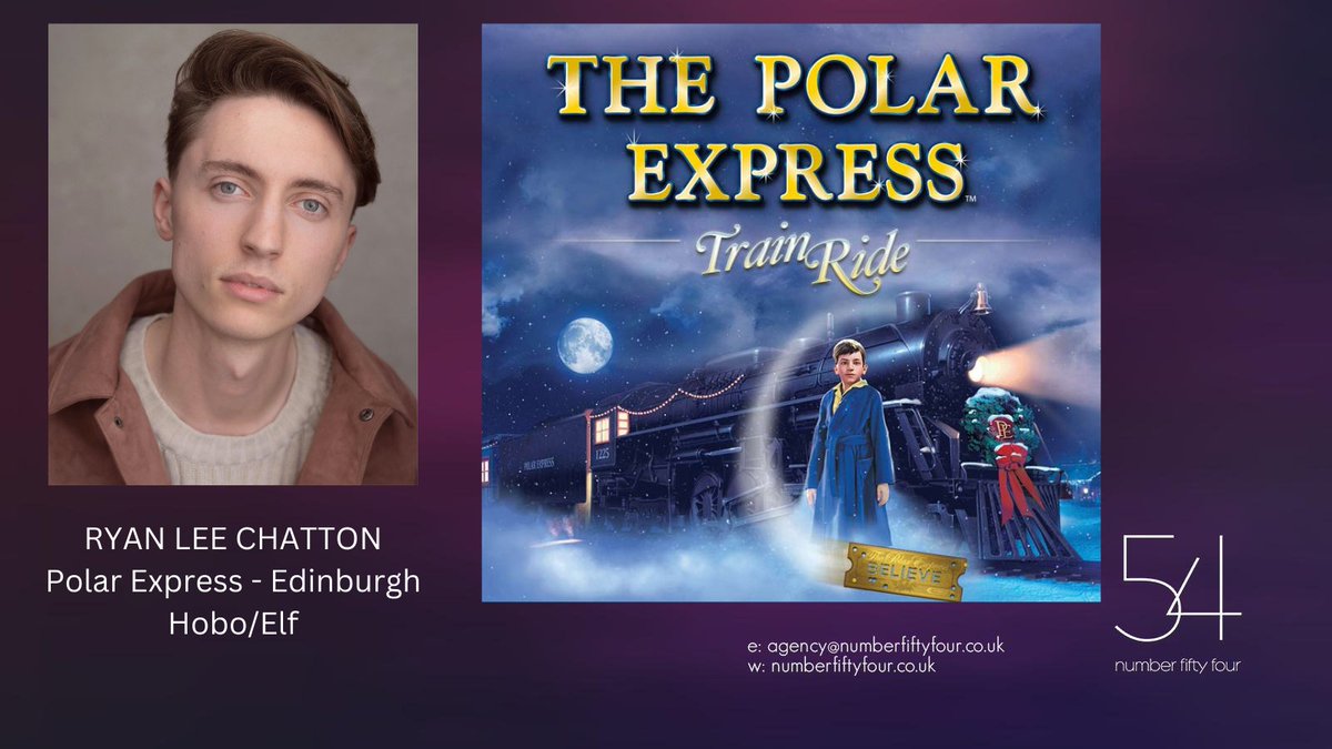 N54Agency's tweet image. Congratulations to RYAN LEE CHATTON @ryan_chatton who will be joining The Polar Express in Edinburgh this festive season as Hobo/Elf
thank you @PNPEventsLtd 

#polarexpress 🚂❄️
#N54Agency