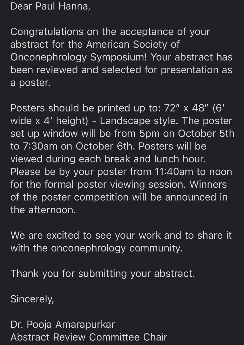 Honored to present our work <a href="/ASON_Live2023/">ASON Live</a> <a href="/onconephsociety/">American Society of Onconephrology</a> <a href="/MegSise/">meg sise</a> <a href="/ShrutiGkidney/">Shruti Gupta</a> <a href="/kdjhaveri/">Kenar Jhaveri</a> <a href="/onconeph/">Abhijat Kitchlu | Onconephrology</a> <a href="/JayaKala11/">Jaya Kala</a> <a href="/MCW_Nephrology/">MCW Nephrology</a> <a href="/PAmarapurkar/">Pooja Amarapurkar</a>