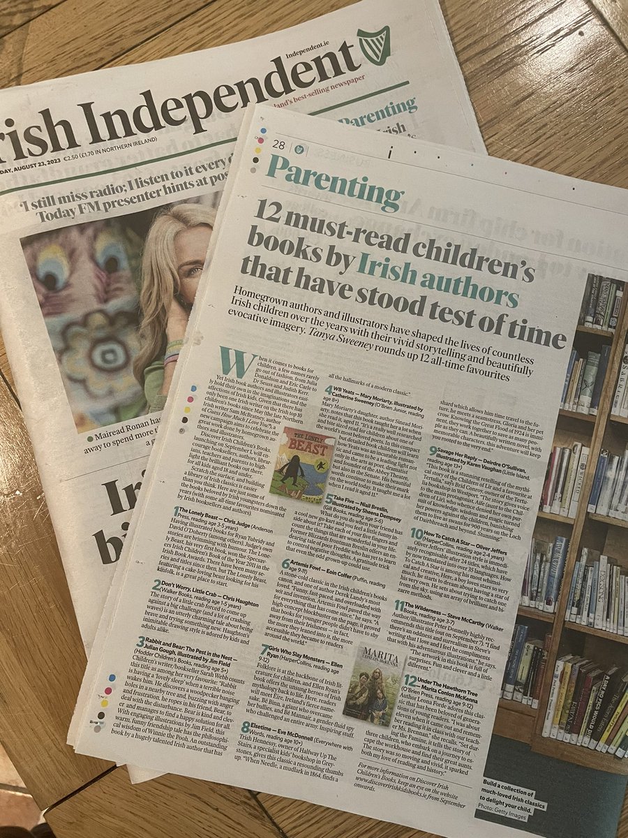 Eve_Mc_Donnell's tweet photo. Check out @tanyasweeney’s fab feature in today’s @Independent_ie about the #DiscoverIrishKidsBooks campaign and the wealth of Irish authors we have - beyond thrilled to see #Elsetime included with thanks to Tanya & @HalfwayUpBooks 🥰🙏 So many brilliant Irish books out there 🤩 https://t.co/Pn9M0SKr9Y