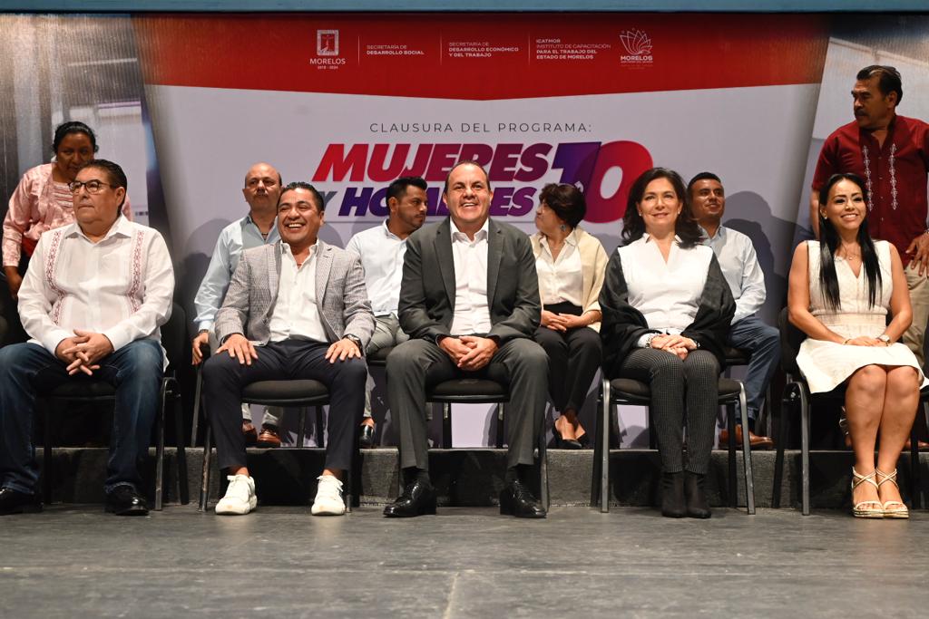 Con mucho gusto y orgullosos de los resultados obtenidos, llevamos a cabo la clausura del programa Mujeres y Hombres de 10, 2023. Esta iniciativa a cargo de la @Sedeso_Morelos, en coordinación con la @SDEyT_Morelos, impulsa el desarrollo integral de las personas mediante la…