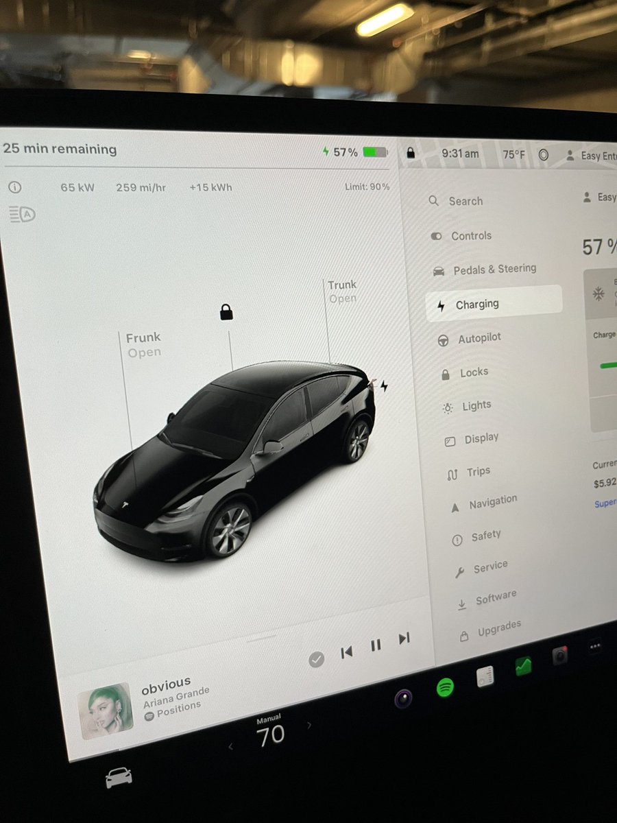 teslaatalks's tweet photo. @RateYourCharge
250kW station
Wasn’t able to precondition, peaked 70kW and went down has full charge approached.
35% to 90% about 30 mins
4680 battery
#tesla #rateyourcharge https://t.co/1MT0hJrqbD