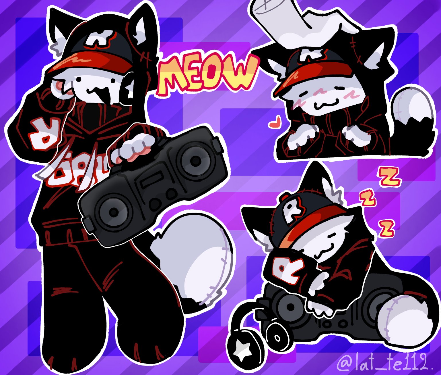 LATTE MILK on X: OC : guest​ cat boombox​ //furry #roblox