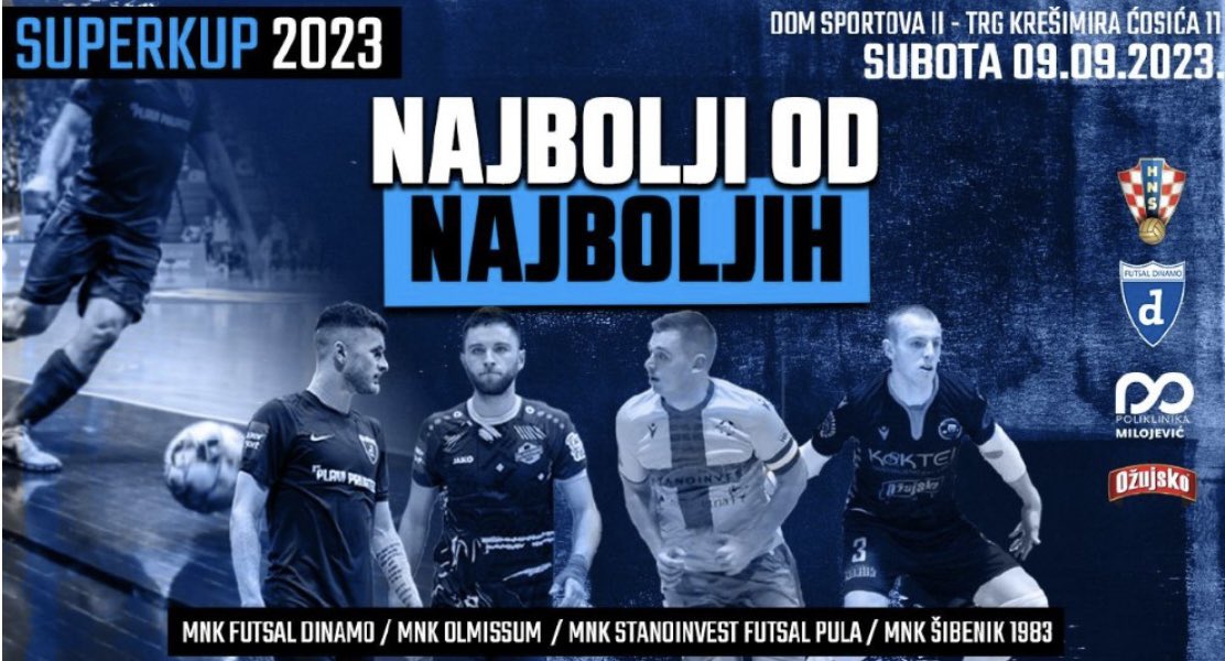 FutsalDinamo's tweet photo. 👉 Nakon što smo prošli tjedan u prodaju pustili godišnje ulaznice za sezonu 23./24. od danas možete nabaviti i ulaznice za #Superkup koji se 9. i 10. rujna.

🎫 Ulaznice u pretprodaji možete nabaviti na platformi #CoreEvent. https://t.co/UljMtTS1iI