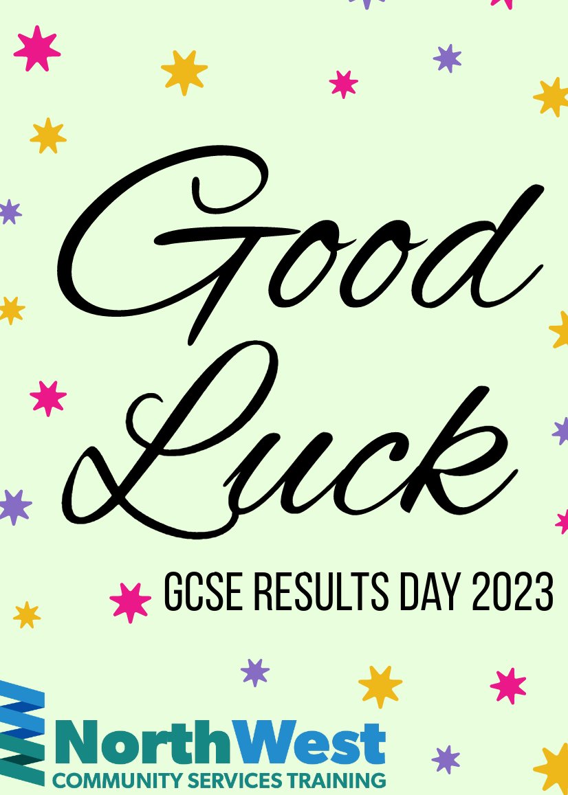 NWCSTraining's tweet image. Good luck to all those receiving GCSE results today! 🤞