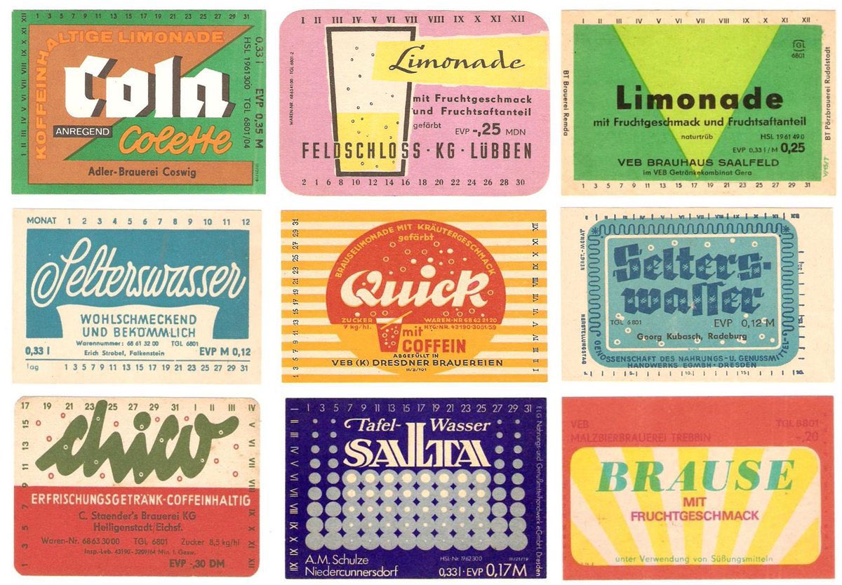 100+ old refreshing drink labels from GDR, Estonia, Finland, France, Sweden &amp; more.
tinyurl.com/lv2xy5j