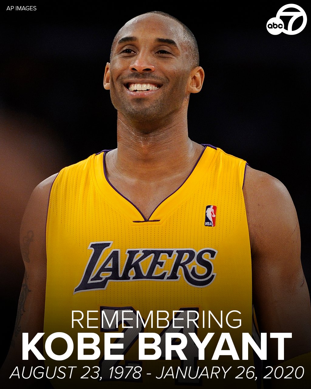 ABC7 Eyewitness News on X MAMBA FOREVER We are remembering Kobe Bryant on what would ve been his 45th birthday. https t o6CflH2mt1 X