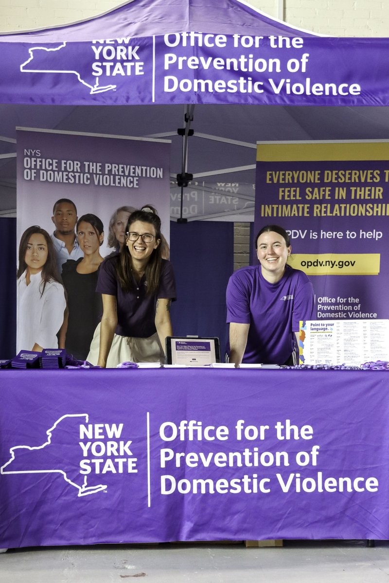 NYSOPDV's tweet photo. It's Governor's Day at the @NYSFair! Come visit us in the Science & Industry building through Labor Day to learn more about #StartTheConversation, the #PledgeofAccountability, and how you can help to end #GenderBasedViolence! https://t.co/0swE3rEWXA