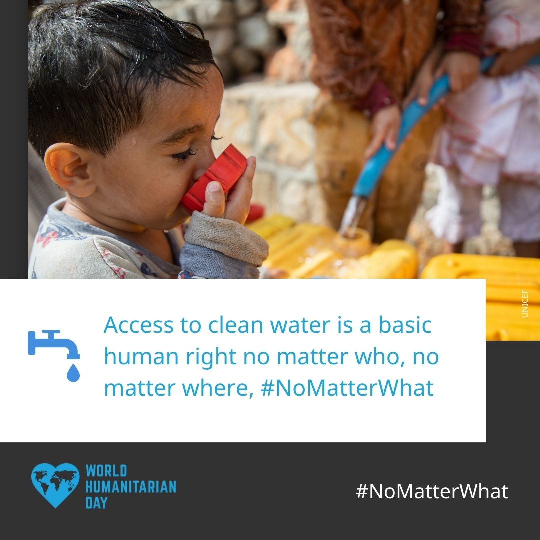 #WorldWaterWeek is a reminder underlining the struggles of millions of people in need of help to access clean water.

In #Yemen, over 15 million people need assistance to access clean water and sanitation services.

However, WASH cluster remains 28% funded.

#WorldHumanitarianDay