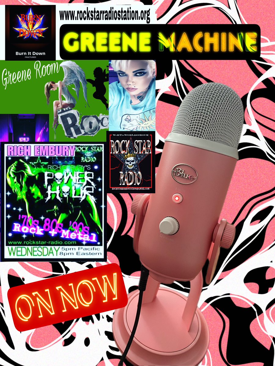 TheBADGIRLROCKS's tweet photo. See who is in the “Greene Room”

Today on #GREENEMACHINE

🔥🔥🔥🔥🔥🔥🔥🔥🔥🔥🔥
RockStar-Radio 
https://t.co/r6xAplzgFi
#wertheworldofrock
#homeofthebadgirlofficial
#AlexaPlay
#freeairplay
#itunes
#Roku
#iheartradio
#GooglePlay
#AlexaPlay https://t.co/Hi2qgyexgS