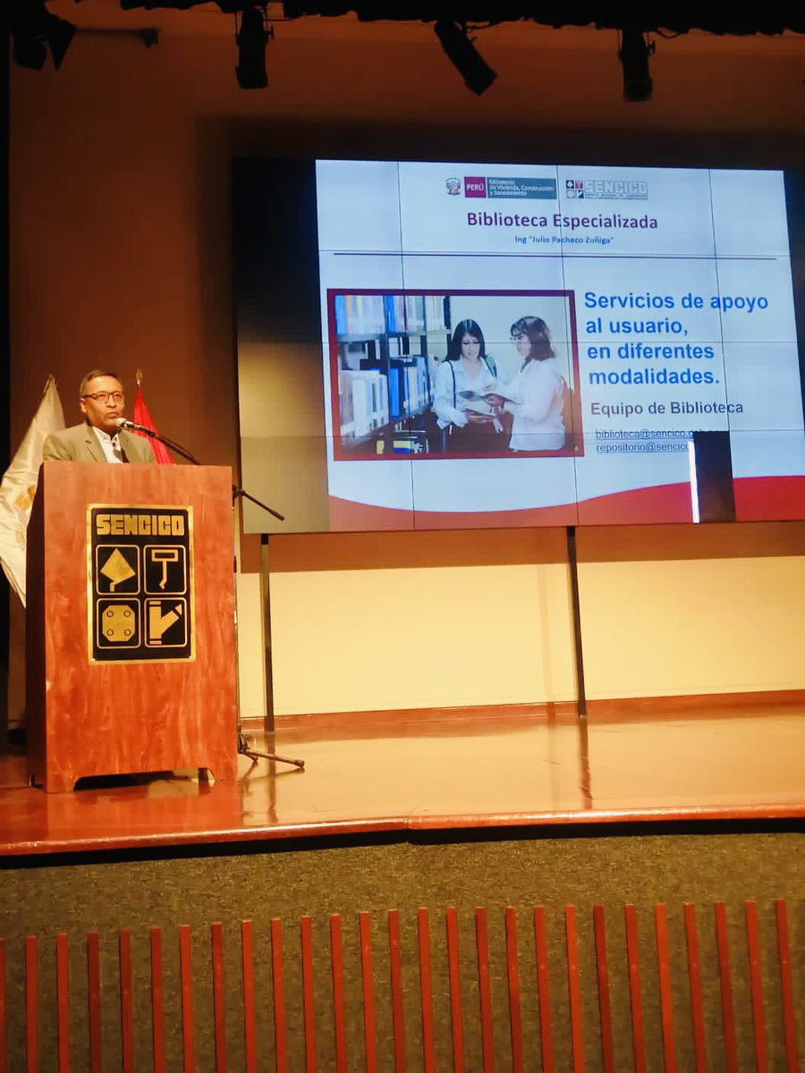 WOlcay's tweet photo. @aloestcuz @hechasa_henry @cbiblioperu Hoy tuvimos el honor de presentar una charla sobre “Recursos y fuentes de información en la industria de la construcción”a toda la comunidad del Sencico. https://t.co/HG24kKZMmT