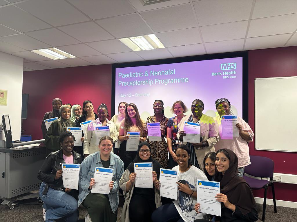 Congratulations to Cohort 9 for completing their preceptorship programme. Your contributions have been invaluable 😊 #paediatricnursing #nursetwitter <a href="/KathEvans2/">🌟 Kath Evans RGN RSCN 💙💛</a> <a href="/FIONAPARKER5/">FIONA LODGE (Parker)</a> <a href="/CowenOlwen/">Olwen Cowen</a> <a href="/RLHchildren/">RLH Children’s Hospital</a>