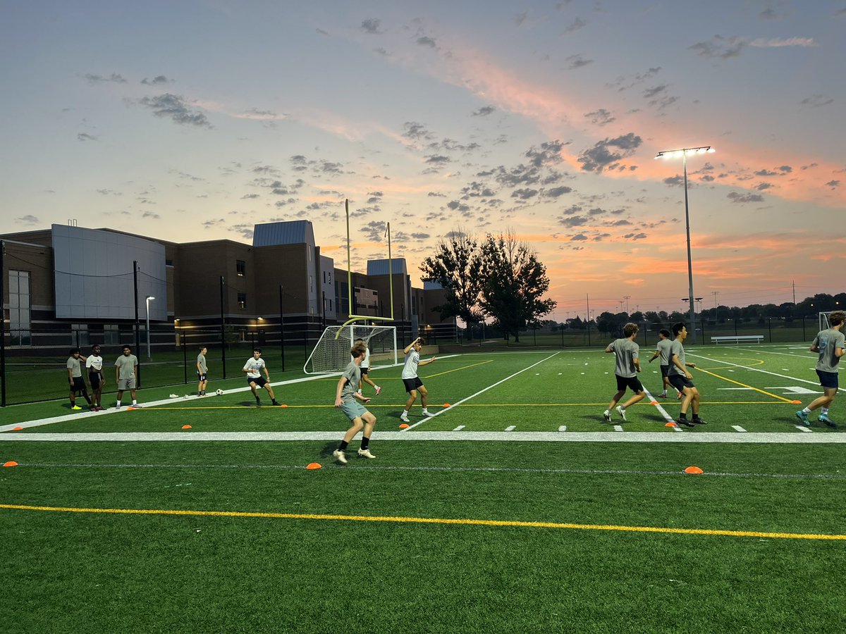 When the heat is this bad you practice at 6:00 AM. #SoccerSunrise.