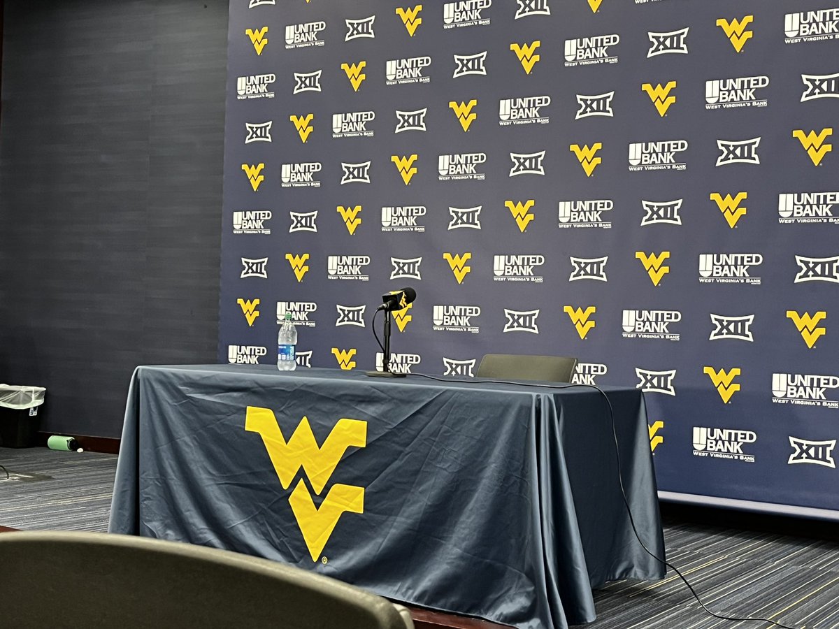 At the Milan Puskar Center Team Room, where West Virginia AD Wren Baker will meet with the media shortly to talk about the end of summer and beginning of fall. More later @wvgazettemail.