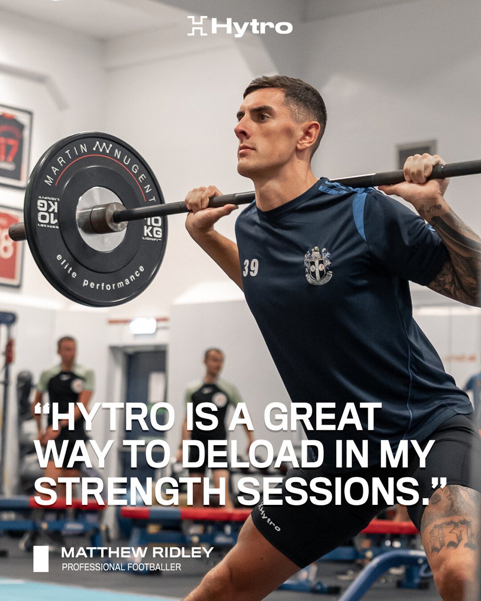 Pro footballer Matt Ridley has been using Hytro to help de-load in his strength sessions 🏋️‍♂️

Using Hytro to de-load in strength sessions helps:
⚫️ Maintain progression
⚫️ Injury prevention

Discover the benefits of BFR 👇
bit.ly/44DuPzd

📍 - <a href="/MNElitePerform/">MNElitePerformance</a>

#Football
