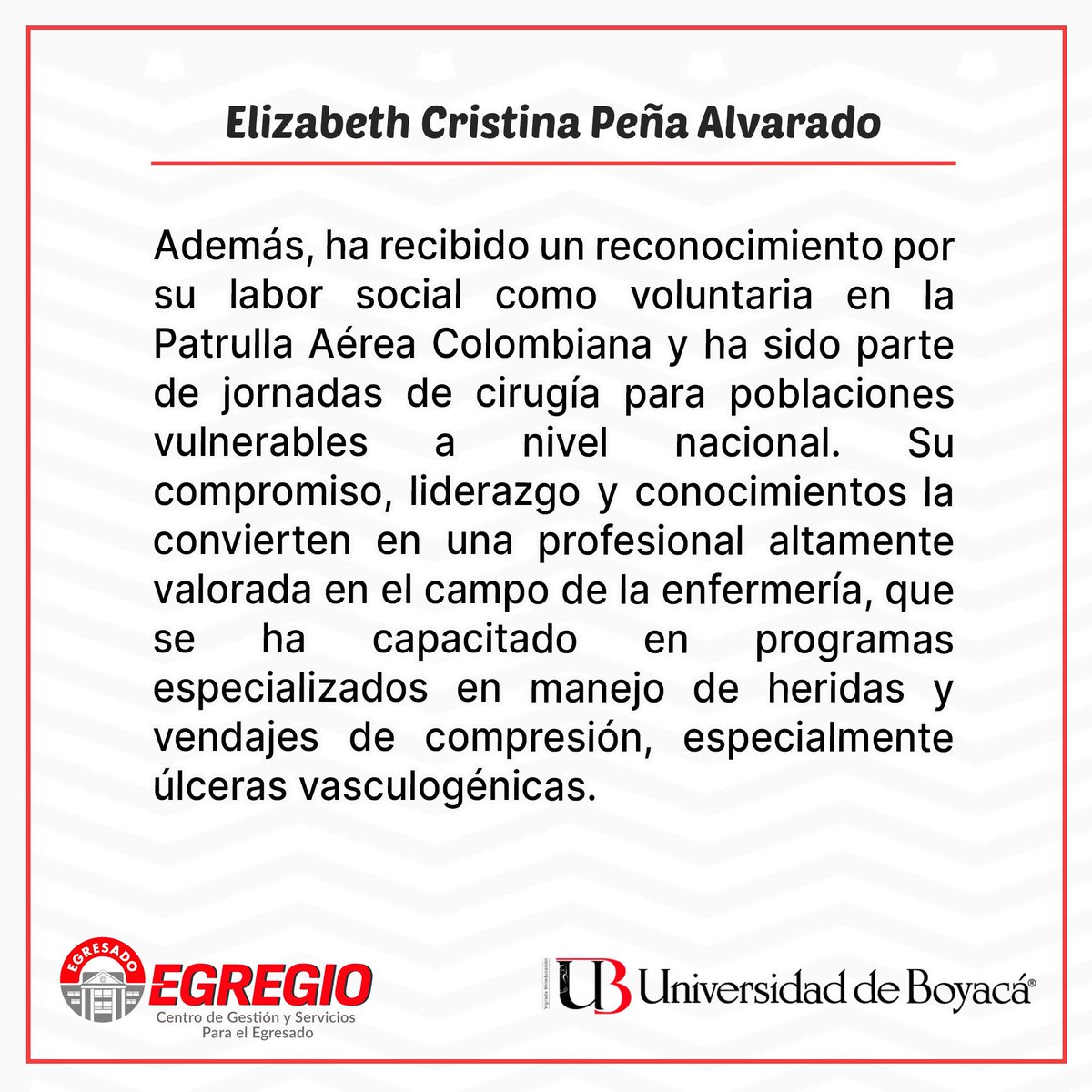 egregioudb's tweet image. 💫Para Cristina, la pasión es el motor que impulsa sus sueños e inspira a seguir adelante permitiéndole disfrutar al máximo cada paso en su profesión.

❤️¡Nos enorgullece que seas EGREGIO UdB!

@univboyaca 

#egresada #destacada #udb #EGREGIO
