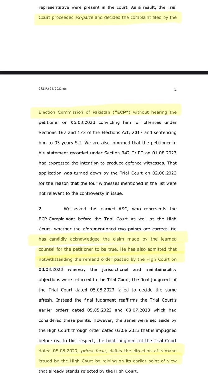 Even ECP Lawyer hs admitted b4 Supreme Court that trial conducted by Judge Dilawar suffer frm legal infirmities.His orders r without reasons and independent application of mind. This trial was a circus orchestrated with the sole purpose to put IK behind bars at the earliest