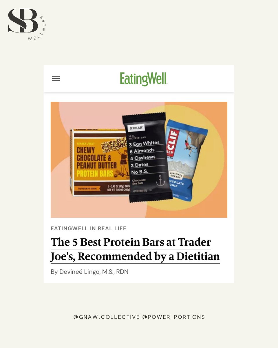 GnawCollective's tweet photo. Check out some of my favorite protein bars the next time you go to Trader Joe's. Dietitian approved! Also, learn a bit about what to look for in a protein bar and how they may fit in your personal nutrition pattern!

Blog: https://t.co/atyXoL1Vb8 https://t.co/Qu3rN8UbsI