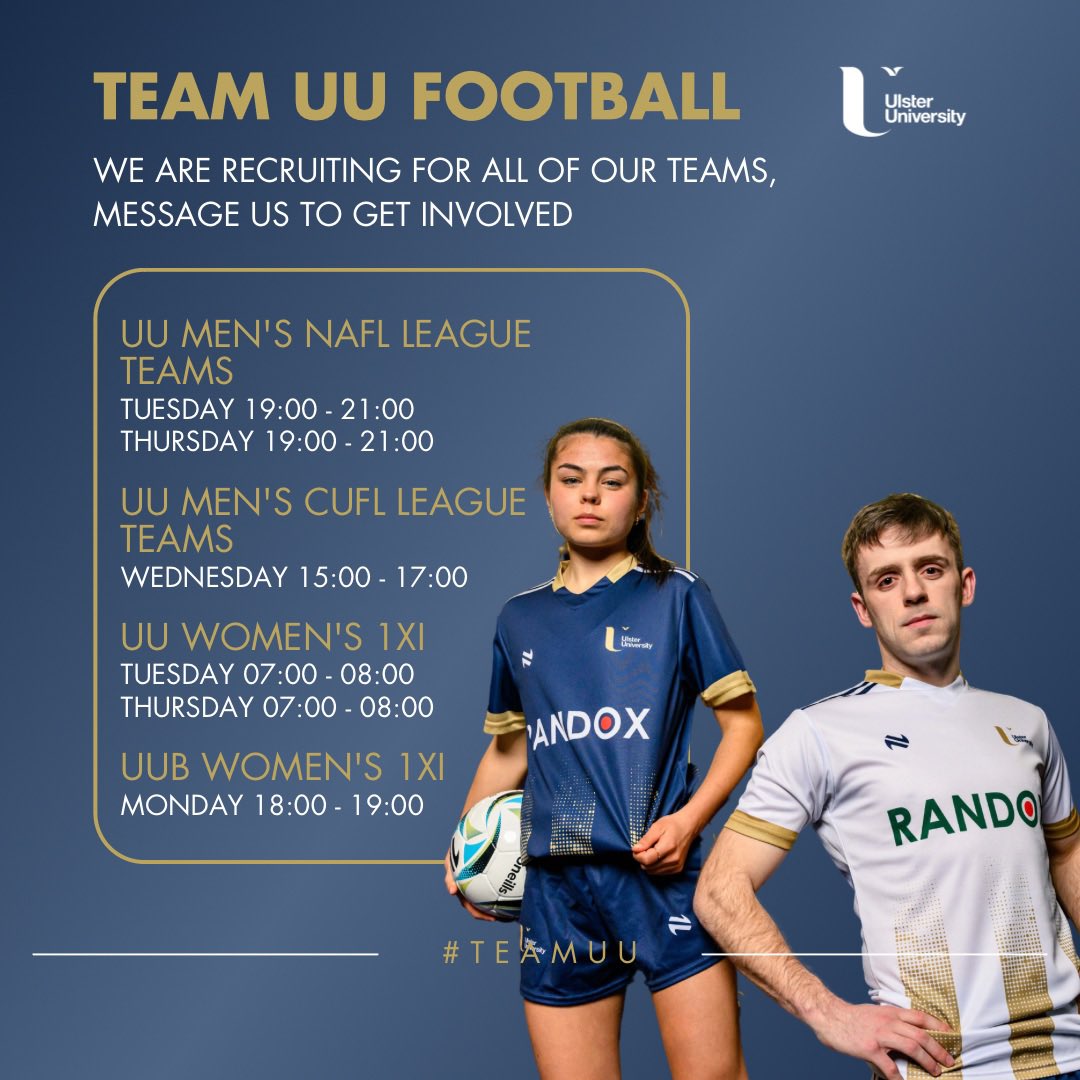 ⏳ The countdown is on to all of our teams getting back in action ⏳ Want to get involved? Just send us a message and someone from the club will get back to you! #TeamUU #BeMore #WeareUU
