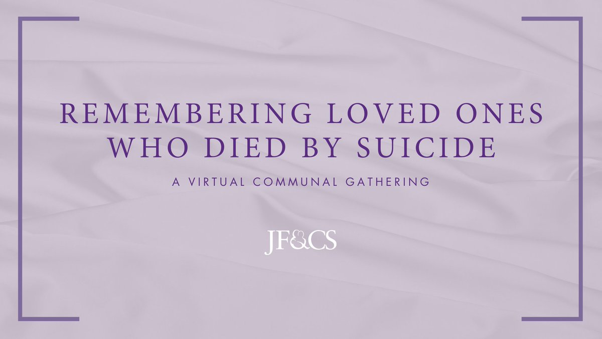 jfcsboston's tweet photo. As the High Holy Day season approaches, we are reminded that remembrance is integral to the Jewish experience. On September 12, we will gather virtually for a special Yizkor moment, a gentle remembrance of those who have died by suicide. Visit https://t.co/Sql4IpWWLC to register. https://t.co/ZrlMlNOsuT