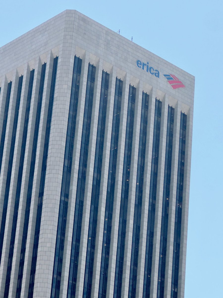 The former Bank of America building in downtown LA that stood-in for the Mattel headquarters in the Barbie movie is now just “Erica”. All part of the plan.