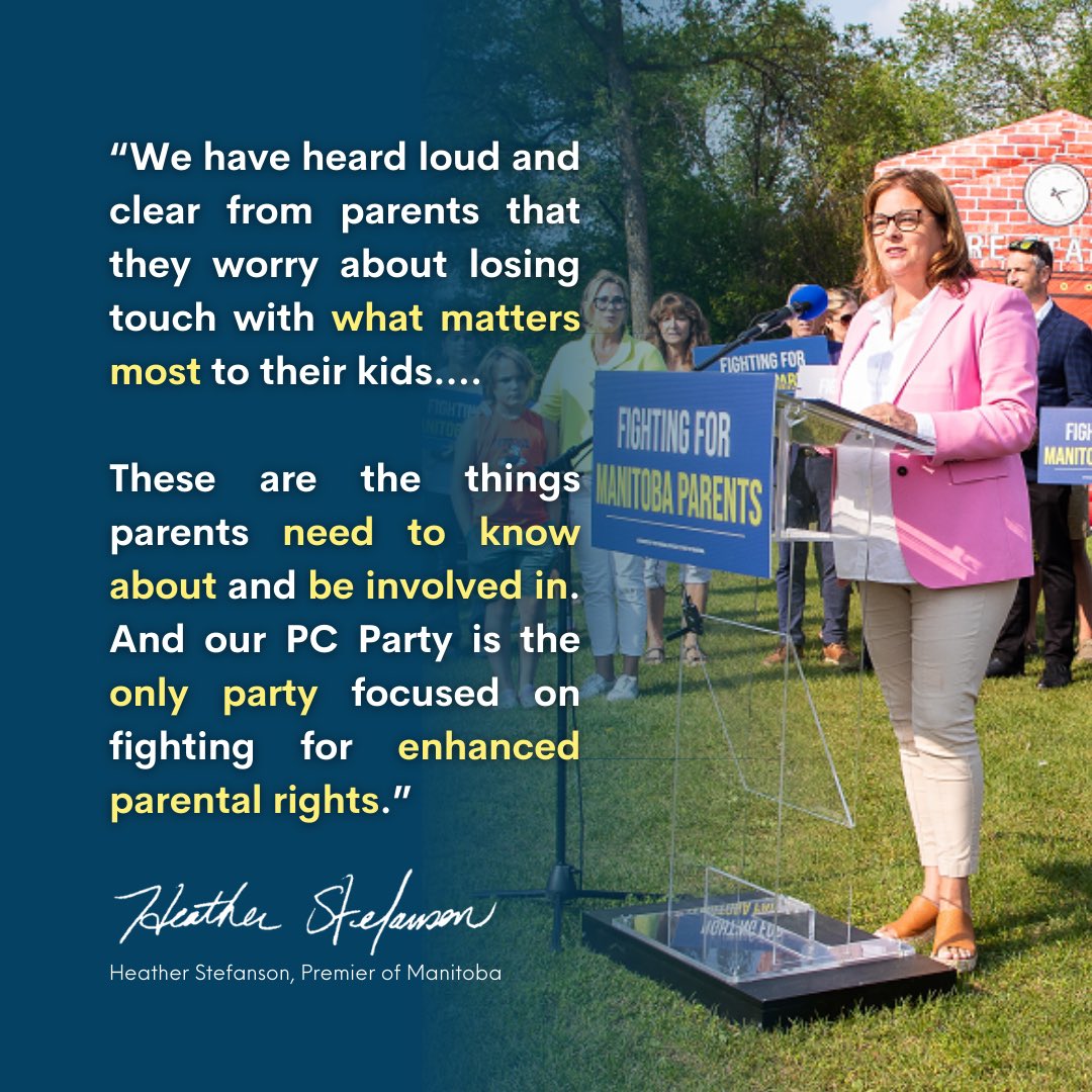 Since 1996, there have been 7 basic rights enshrined in #Manitoba’s Public Schools Act—but parents are telling us that these rights need to better reflect the needs of today. That’s why our PC Team will enhance rights for parents and guardians in the Public Schools Act. #mbpoli