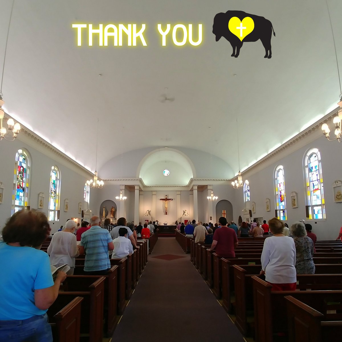 BuffaloMassMob's tweet photo. Thank you to everyone who came out to All Saints Church on Sunday and showed some support and love to the parish. The community there was warm and wonderful. Special shout out to Marybeth Jaskowiak from the parish. She was a big help in getting the Mass Mob organized. #MassMob https://t.co/4KtTZ2ac1y