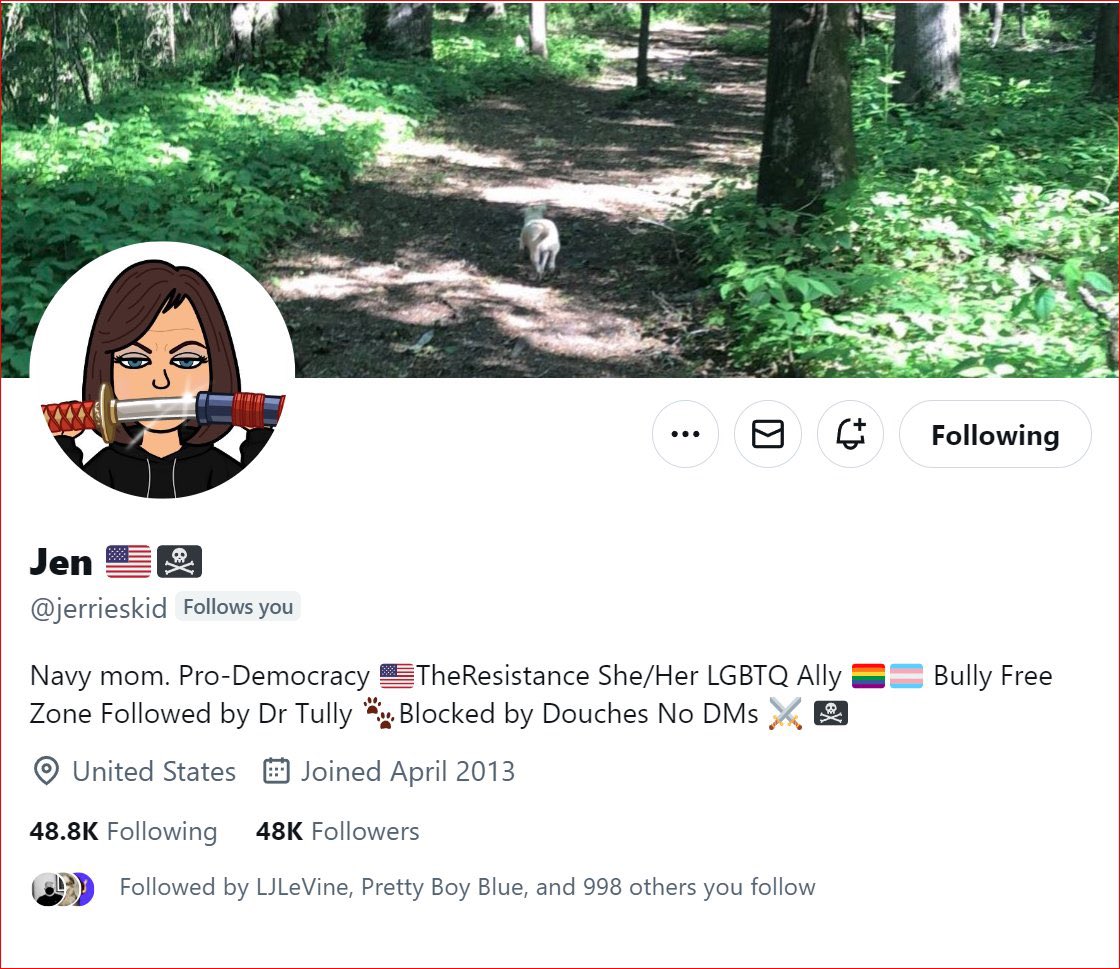 Please join the Flight Crew and Captain Tony in congratulating a fierce resister and great friend of the Flight Crew. Jen <a href="/jerrieskid/">Jen 🇺🇸🏴‍☠️</a> has hit the awesome milestone of 48K followers. Congratulations Jen. So well deserved my friend. Here is your certificate 
💙✈️💙