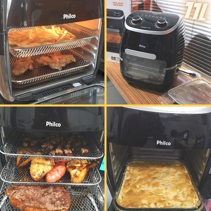 Fritadeira Philco Air Fryer 2 em 1 Oven 11L PFR2000P 220V