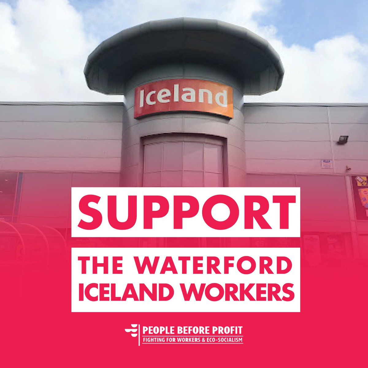 Waterford PBP visited #iceland today to show solidarity with the workers who are taking part in an official sit in after being given just 30 minutes to shut down their shop. They have been treated terribly and are owed wages and holiday pay.
#uptheworkers #waterford