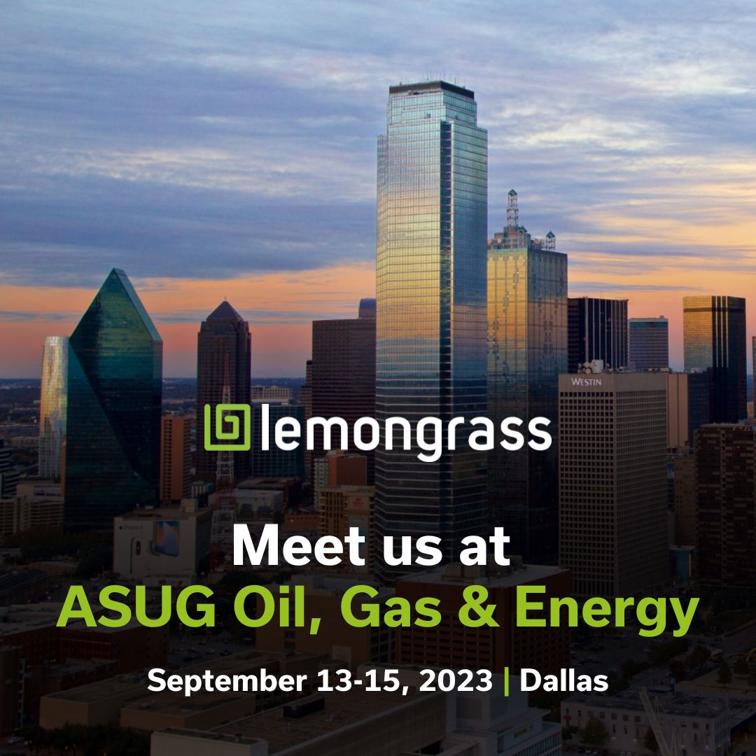 LemongrassCloud's tweet image. If you&apos;re planning to attend @ASUG365 Best Practices: SAP for Oil, Gas &amp;amp; Energy in Dallas next month, be sure to meet with our team there!   hubs.la/Q01_Zyhq0

#ASUG #SAPonCloud #IndustryCloud #oilandgas #energy