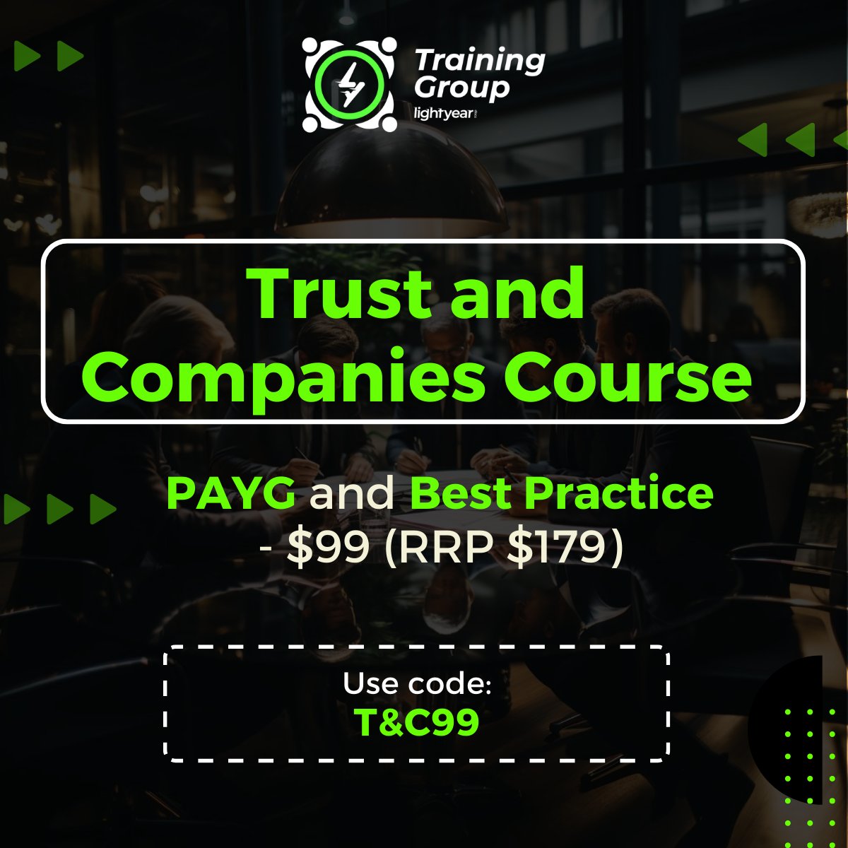 TRUSTS &amp; COMPANIES 101 COURSE 🔒
🌟 FREE for LightYear Docs Strategist Members!

🗓 Date: August 28, 2023
⏰ Time: 9:00 AM - 12:30 PM

🎁 Last-Minute Deal:
PAYG &amp; Best Practice Members get it for just $99 with code T&amp;C99 (RRP $179).

🔗 Register Here: bit.ly/45gZG5m