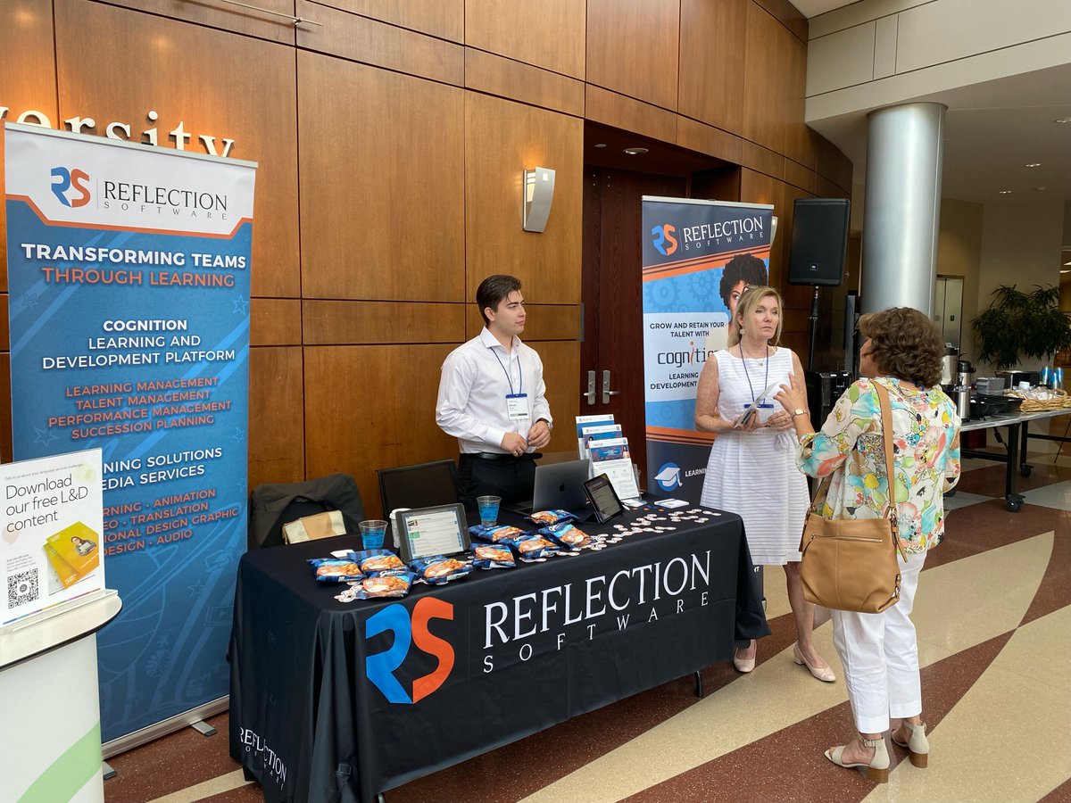 ReflectionSoftw's tweet photo. So many great learning sessions and conversations took place at this year's Chicago eLearning & Technology Showcase at NIU in Naperville. Thanks to everyone who stopped by our booth - we look forward to continuing the conversation and taking part in next year's event! #CETS23 https://t.co/ZdQlZxbDoA