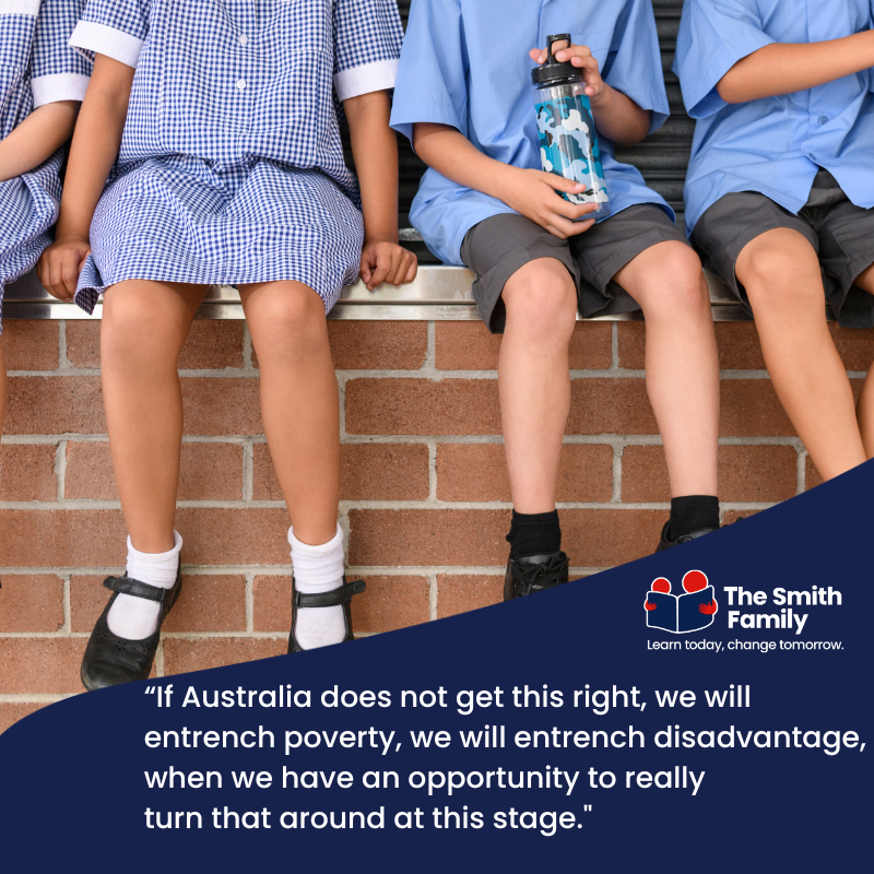 SmithFamily_org's tweet photo. "It's challenging. But what an opportunity." Leading educator @chriscawsey talks to CEO @dougtayloruw about the review to Inform a Better &amp; Fairer Education System &amp; the challenges faced by students experiencing disadvantage that must be addressed. WATCH https://t.co/JE0vXCW2nJ https://t.co/A40sv4U3oH