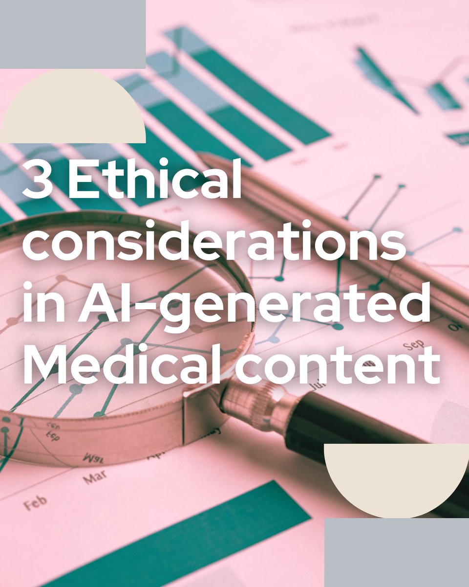 OgmasWriters's tweet photo. 3 Ethical considerations in AI-generated Medical content. 🧵
#AI #medical #ethical
Source: https://t.co/b6axmsx3ee https://t.co/vq5K0WO8u2