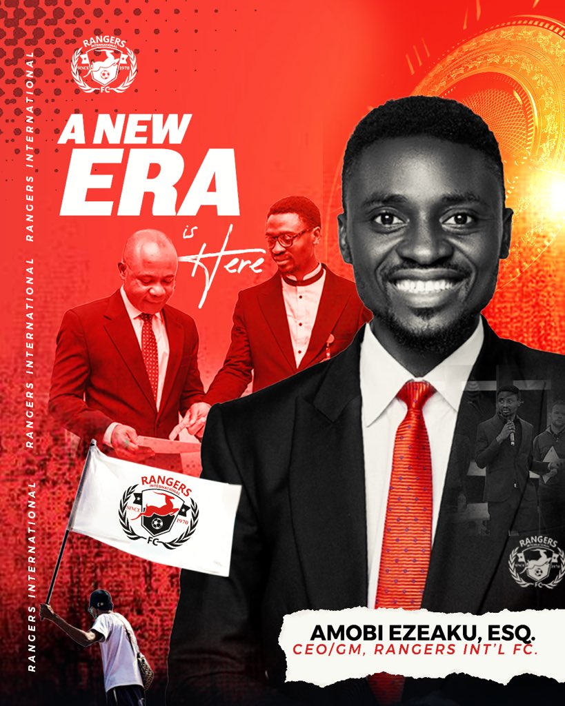 Today, a New Journey Starts at Rangers International F.C of Enugu (Rangers International FC Enugu).

We call on all Rangers fans home and abroad to support our dear Rangers. 

Tomorrow at 2pm, we shall announce the Rangers International FC Enugu Strategic Plan 2023-2027.