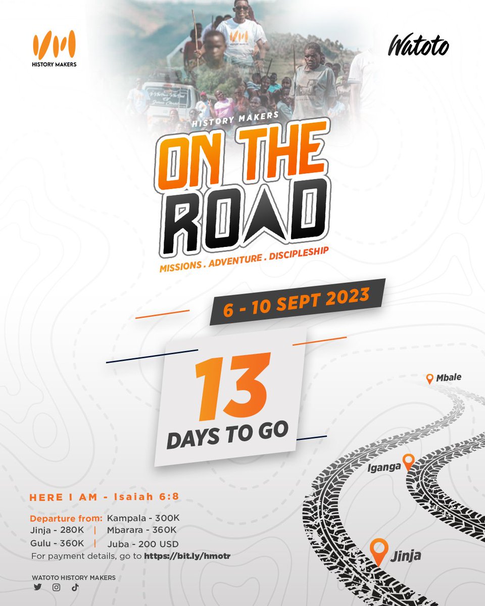 watotoHM's tweet photo. 13 days left 🏃‍♂️🏃‍♀️

Payment details on pinned post!🙏
Register here👉 https://t.co/auc5payi9d

#HMOTR23
#countdown https://t.co/NvzrJUhnrv