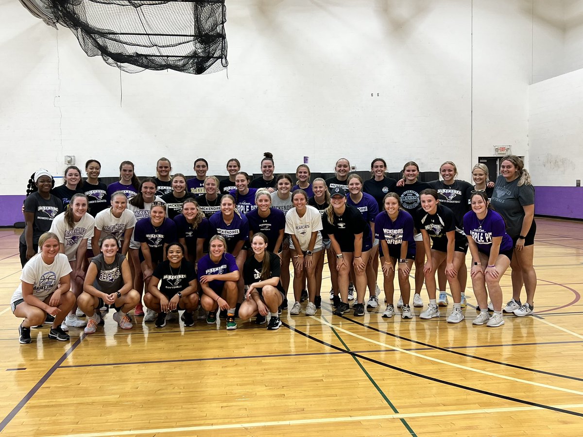 McKendreeSB's tweet photo. A little dodgeball against @McKendreeWBB today to kick off the new school year! https://t.co/oS0SGMOLv1