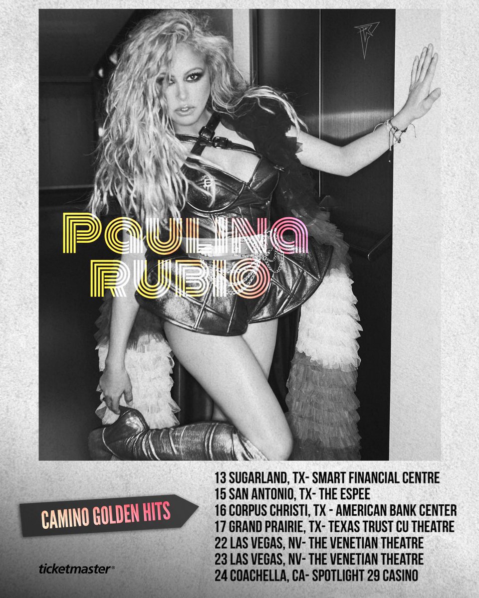 Estamos a 3 semanas!!! #GoldenHits #roadtrip donde los veo?🔥💃🏼🥰  ticketmaster.com/paulina-rubio-…
