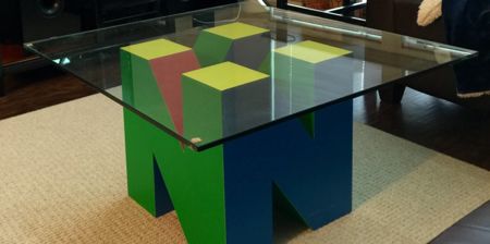 3CC0__'s tweet image. Nintendo 64 Coffee Table made by GeeksWithWood (~ 2018)