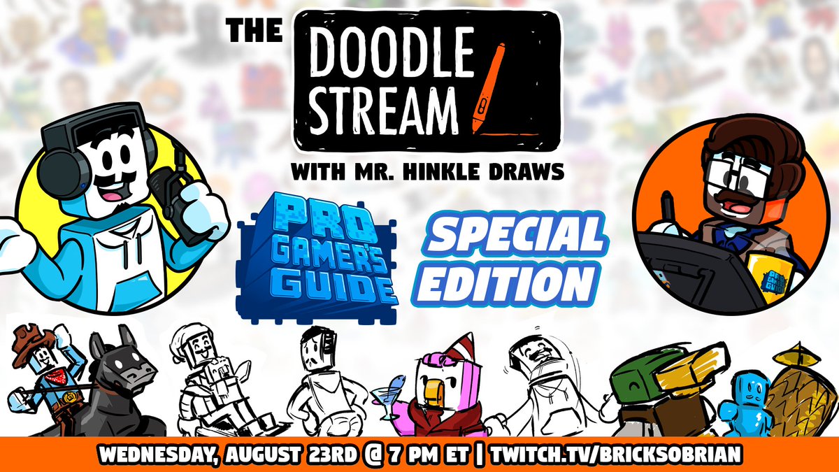 Pro Gamer's Guide to Drawing with <a href="/MrHinkleDraws/">Art of Kevin Hinkle</a> TONIGHT!

Suggest a prompt to be drawn and included in our Coloring Book. 🎨