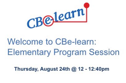 cbelearn's tweet image. Join us for an information session for CBe-learn Elementary! Our next session is Thursday, August 24th at noon. #yycbe #cbelearn #onlinelearning #wearecbe
Click this link to register: forms.office.com/pages/response…