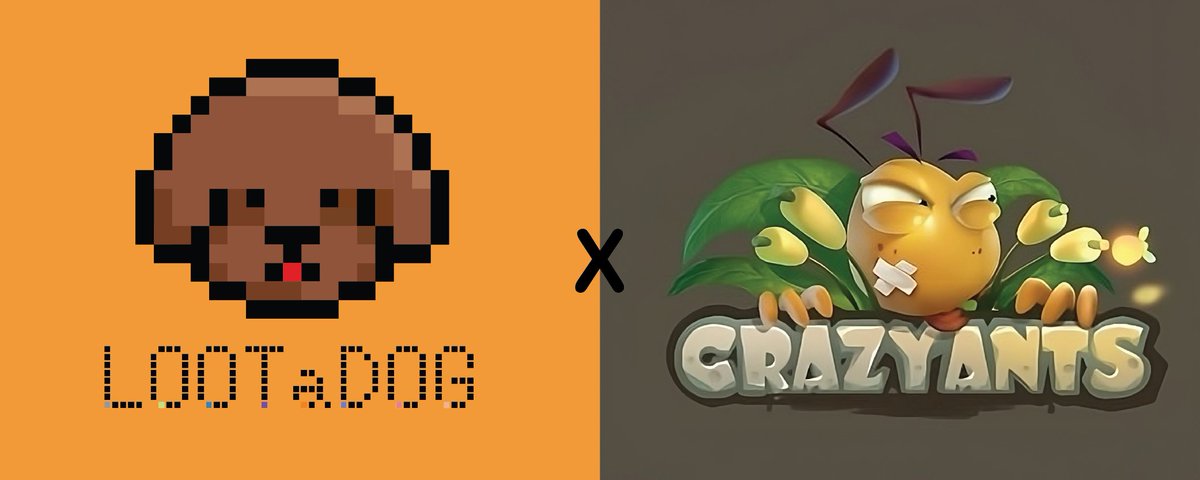 🐶 LOOTaDOG x Crazy Ants 🐜

🏆 Prize:
LOOTaDOG - 20 LADT x 5
Crazy Ants - NFT x 2

To enter:
✅ Follow
<a href="/crazyantsonline/">Crazy Ants Online</a>
<a href="/LOOTaDOG/">LOOTaDOG</a>
<a href="/LOOTaDOG_EUclub/">Rimas | LOOTaDOG 🐶</a>
✅ RT and ❤️
✅ Tag 3 friends

⏰ 72h

#NFT #Giveaway #NFTCommunity