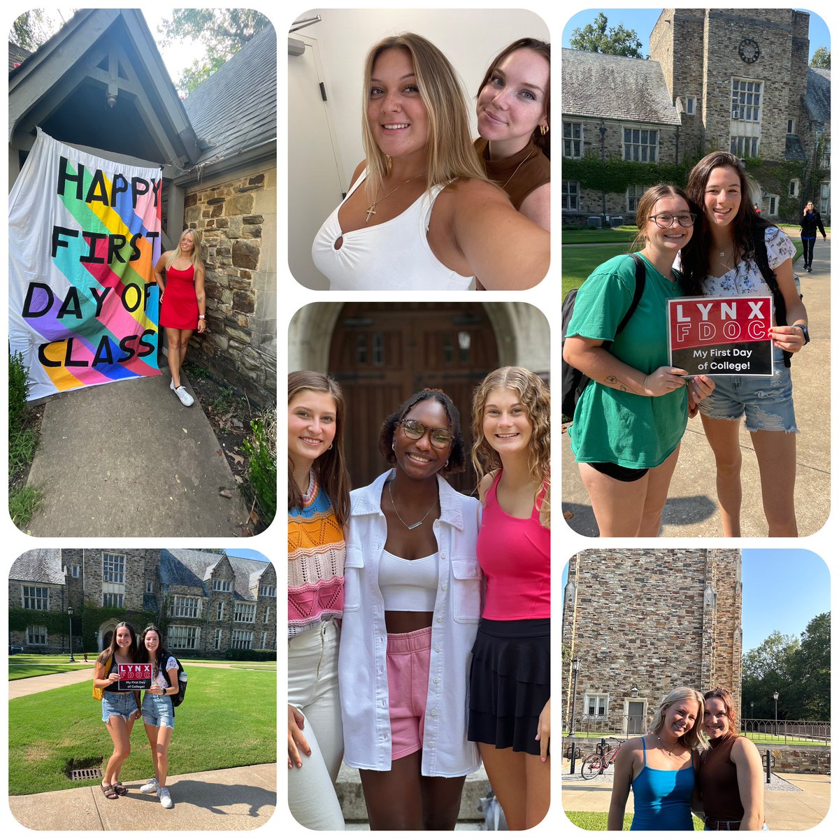 Happy first day of classes! Here are some of our Rhodes Softball players on their first day of school for the 2023-2024 year! Excited for this group to get started! 
#rhodessoftball #burntheships #studentathletes