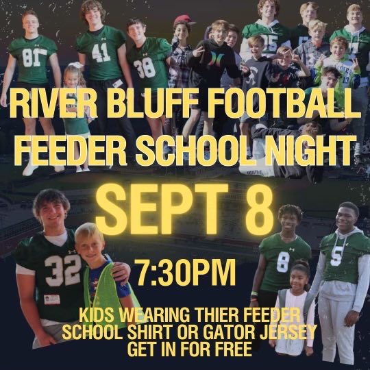 Feeder School Night September 8th vs South Aiken!!