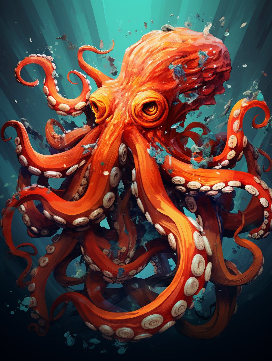 VAFacts_VN's tweet photo. Follow me to see more artwork🎨 of animals 📸🐾.
#Midjourney #Art
#OctopusArt #DigitalArtStyle #UnderwaterLife https://t.co/bNKCJ8JmYv