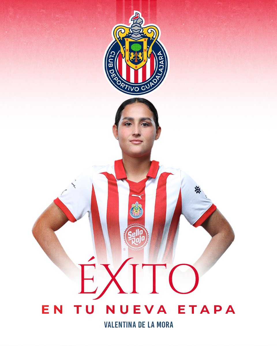 Comunicado Oficial: 

🇲🇨 Nuestra Rojiblanca, Valentina De La Mora, recibió una beca de San Diego State University.

El club, en su esfuerzo por formar integralmente futbolistas que inspiren a México, apoyó su decisión de tomar esta oportunidad.

¡Mucho éxito, Vale! ¡Rómpela! ✨