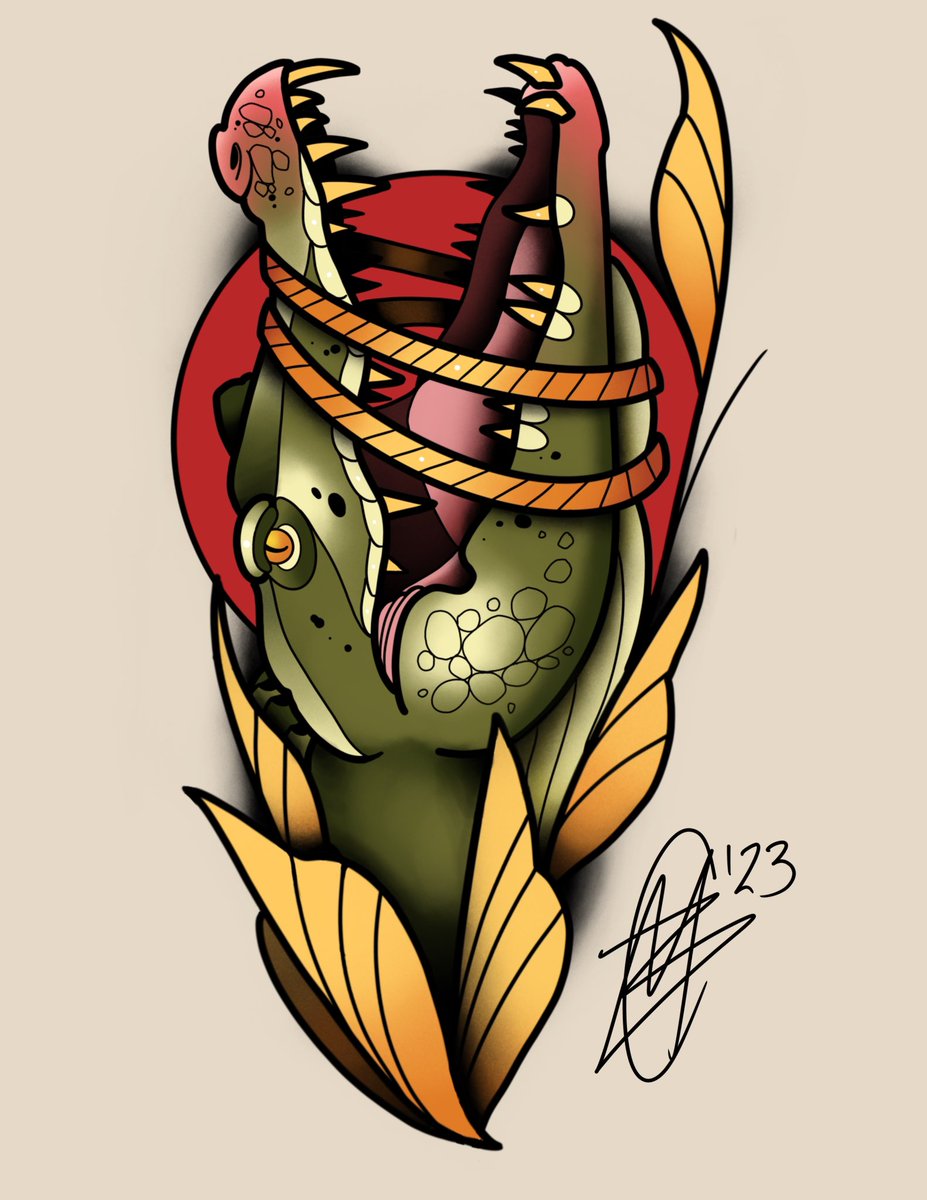 yuuungtraphouse's tweet photo. Finished this Gator up yesterday. Thanks for looking! 

#tattooart #neotraditional #tattooartist https://t.co/8caG0327XG