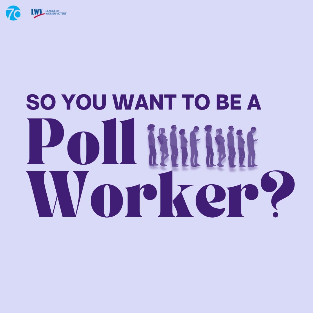 Poll Workers make democracy happen. 
Are you ready to become an essential worker for democracy? In partnership with the <a href="/LWVPA/">League of Women Voters of Pennsylvania</a> register for a training session below: 
mobilize.us/democracypa/
