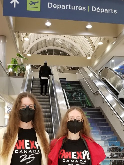 lisagoudy's tweet photo. It’s totally awesome, man! After our first flight was cancelled, @sheldon_spock1 and I are finally headed to Toronto for @FANEXPOCANADA! Can’t wait to experience all of the awesomeness together! 🤩😍👏🛩️ #FXC2023 #TravelDay #TeamWindowOpen #NerdyandProud #Toronto #SoExcited https://t.co/mqFcHZbU7N