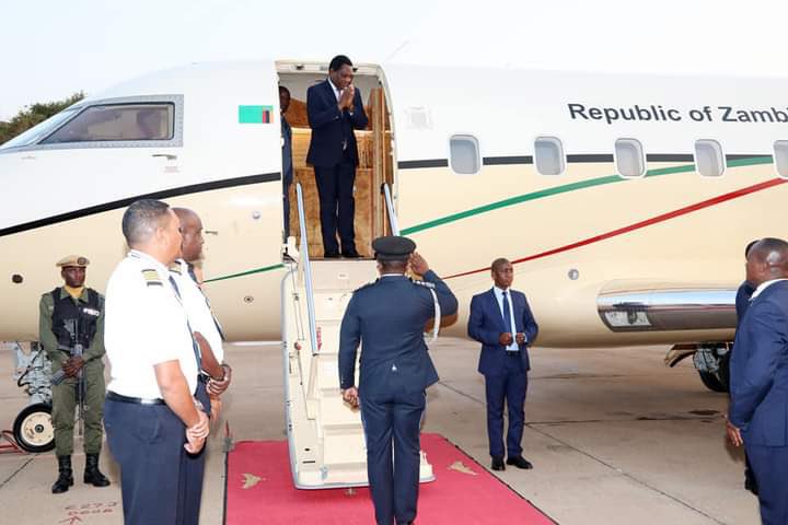 Headed for the #BRICS Summit in #SouthAfrica hosted by H.E President <a href="/CyrilRamaphosa/">Cyril Ramaphosa 🇿🇦</a>. 
As Chairperson of #COMESA, we look forward to the strengthening of #partnerships for growth, peace &amp; development as we shape a better future for the people of our continent. 🌍🇿🇲